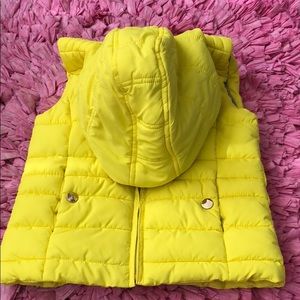 Winter bright yellow jacket.